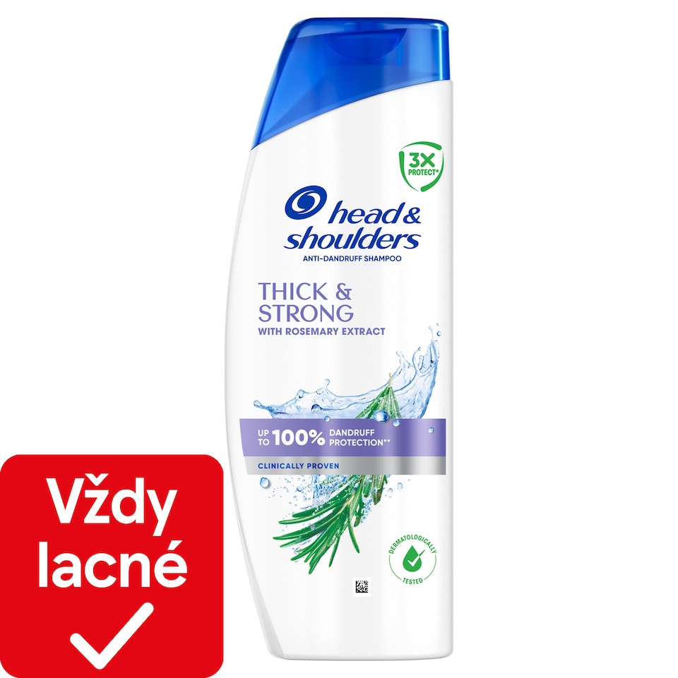 obrázok 1 z Head & Shoulders Thick & Strong Šampón Proti Lupinám 400 ml S Výťažkom z Rozmarínu