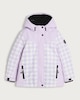 image 4 of F&F Girls Houndstooth Hooded Ski Jacket in Multi