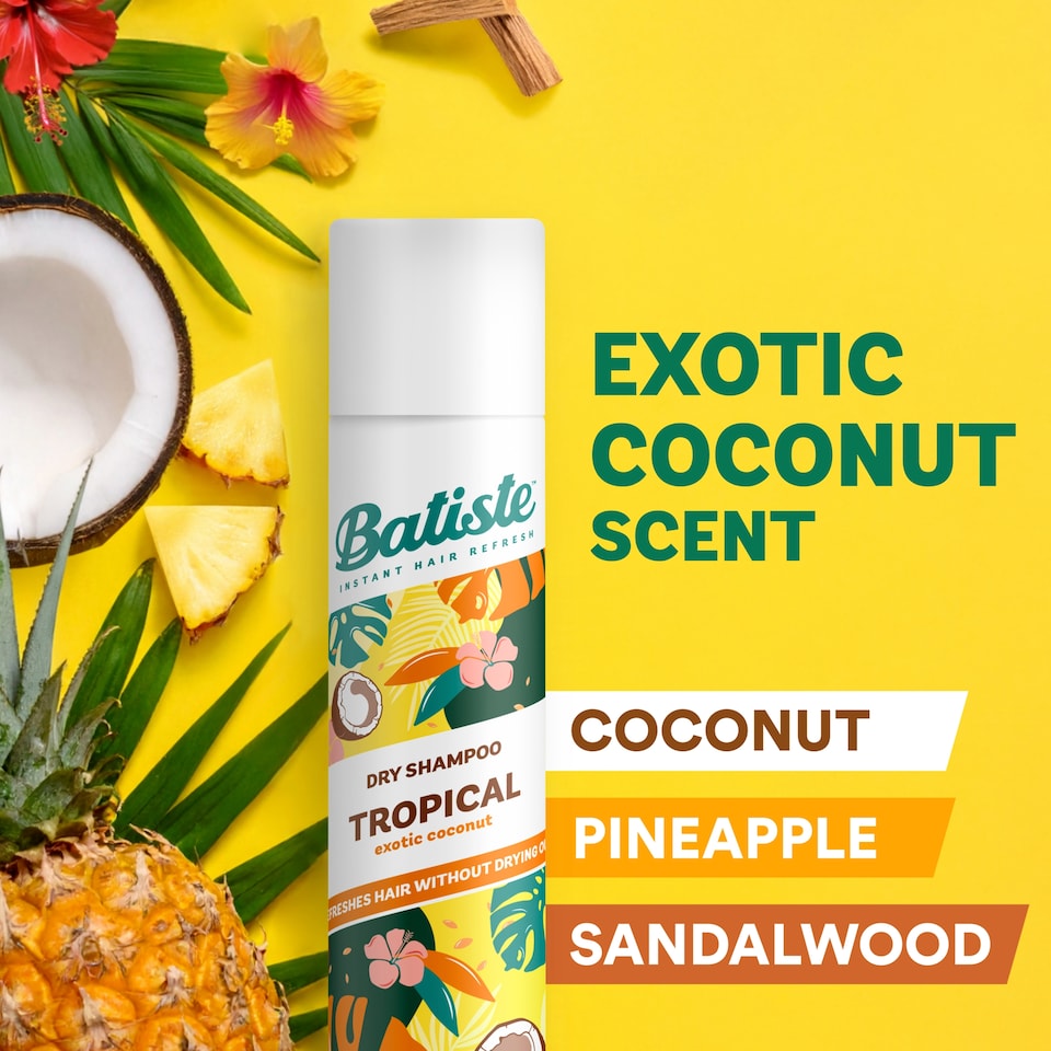 image 1 of Batiste Dry Shampoo Tropical 200Ml
