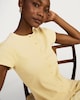 image 1 of F&F Cotton Rich Button Front Top in Yellow