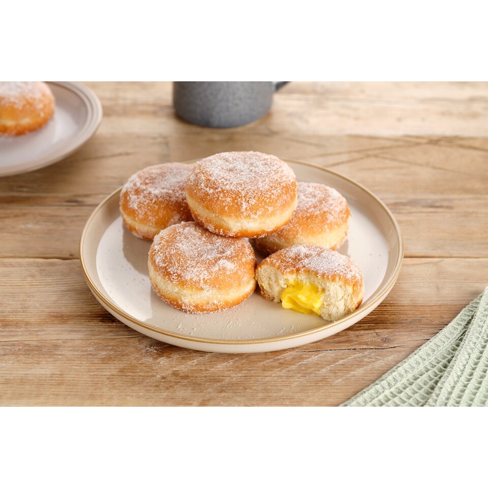 image 1 of Tesco 5 Custard Doughnuts