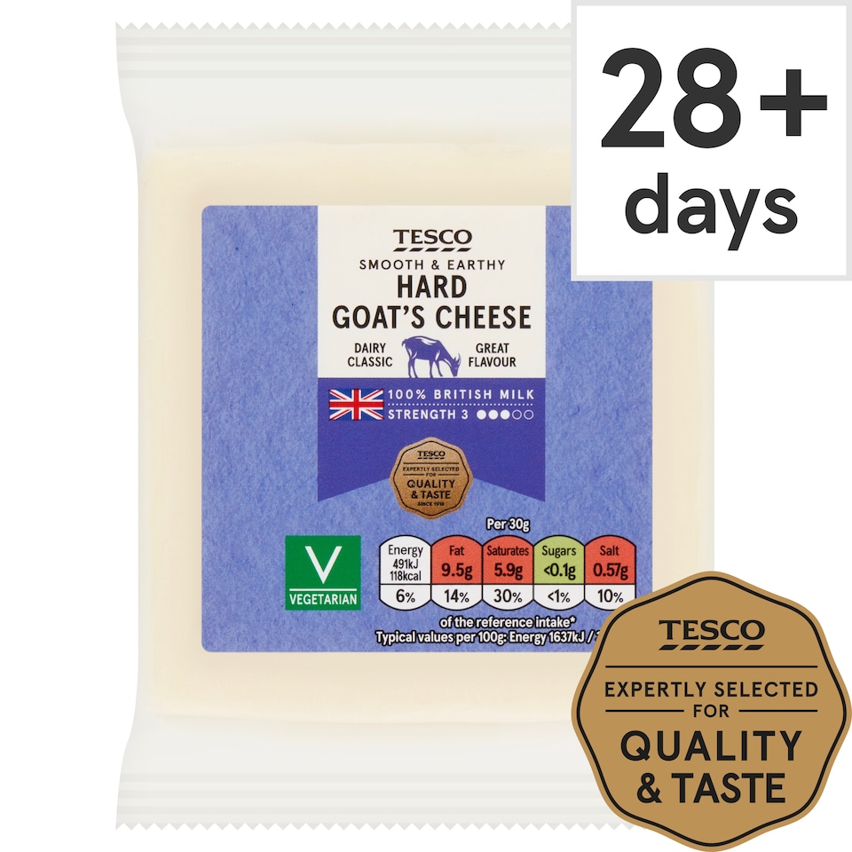 Tesco British Hard Goats Cheese 200G