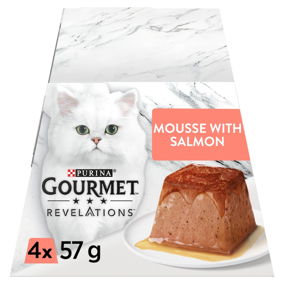 image 1 of GOURMET Revelations Mousse Salmon Wet Cat Food 4x57g