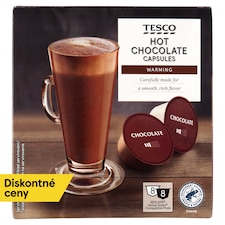 Tesco Sladená zmes na prípravu kakaového nápoja a sušené mlieko s cukrom 8 x 16 g + 8 x 16 g (256 g)