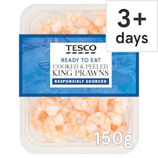Tesco Cooked & Peeled King Prawns 150G