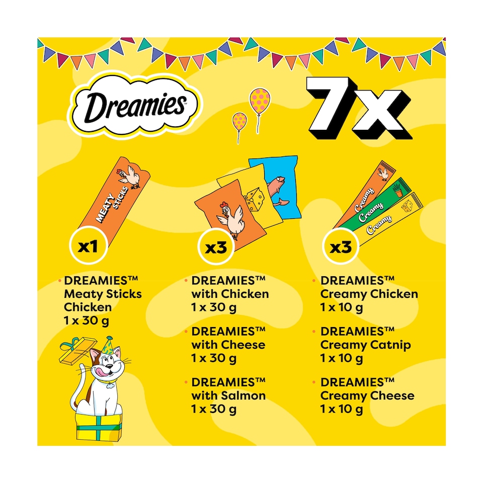 image 1 of DREAMIES Mixed Party Pack Adult  Cat Selection 150g
