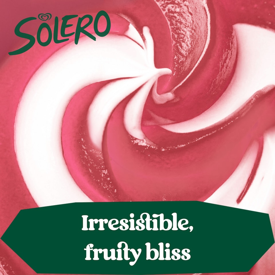 image 1 of Solero Strawberry Twist Ice Cream Lollies 3 x 90ml