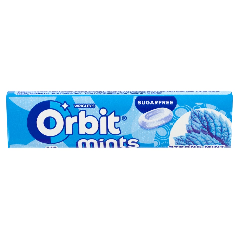 image 1 of Wrigley's Orbit Mints Strong Mint Candies Sugar Free 16 pcs 28 g