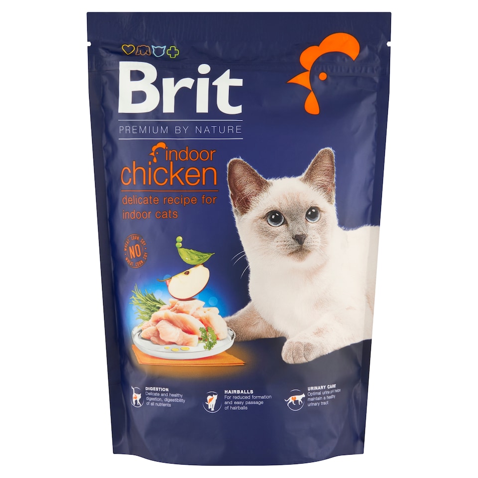 Obrázek 1 pro produkt Brit Premium by Nature Indoor Chicken kompletní krmivo pro kočky 800g