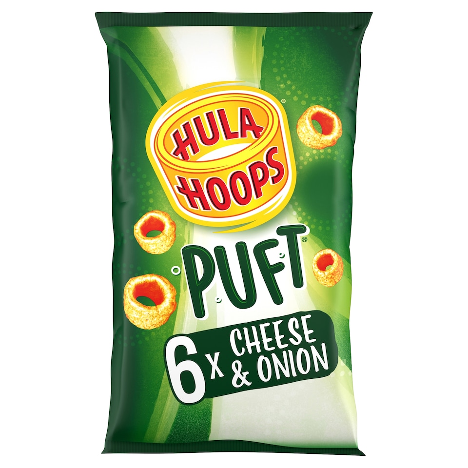 image 1 of Hula Hoops Puft Cheese & Onion Flavoured Snacks 6 X 15G