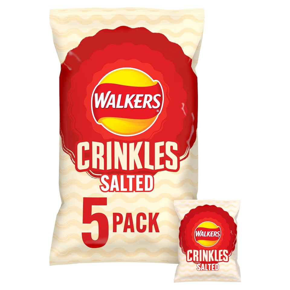 image 1 of Walkers Crinkles Simply Slted Crisps 5 X 23G