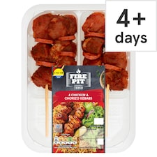 Tesco 4 Bbq Chicken & Chorizo Kebabs 272G