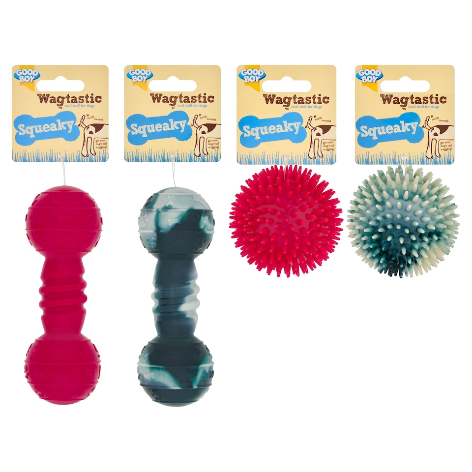 image 1 of Good Boy Wagtastic Squeaky Assortment Dog Toys