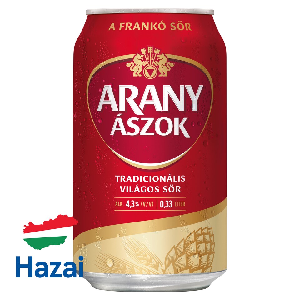 Arany Ászok Traditional Light Beer 4,3% 0,33 l