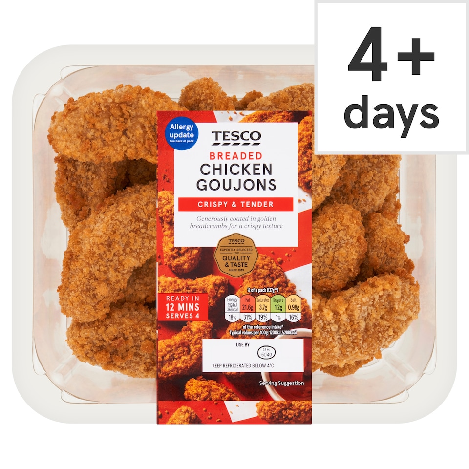 Tesco Breaded Chicken Goujons 540g