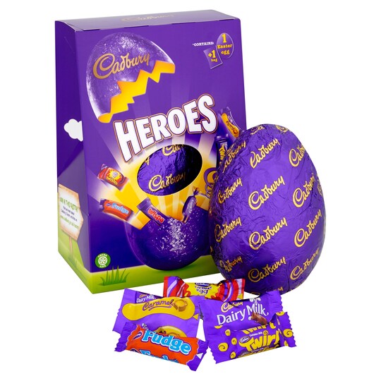 CADBURY HEROES LARGE ESTR EGG 274G