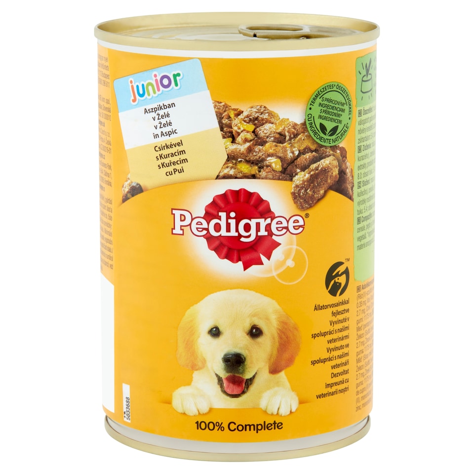 image 1 of Pedigree Junior Complete Wet Food for Puppies with Chicken in Aspic 400 g