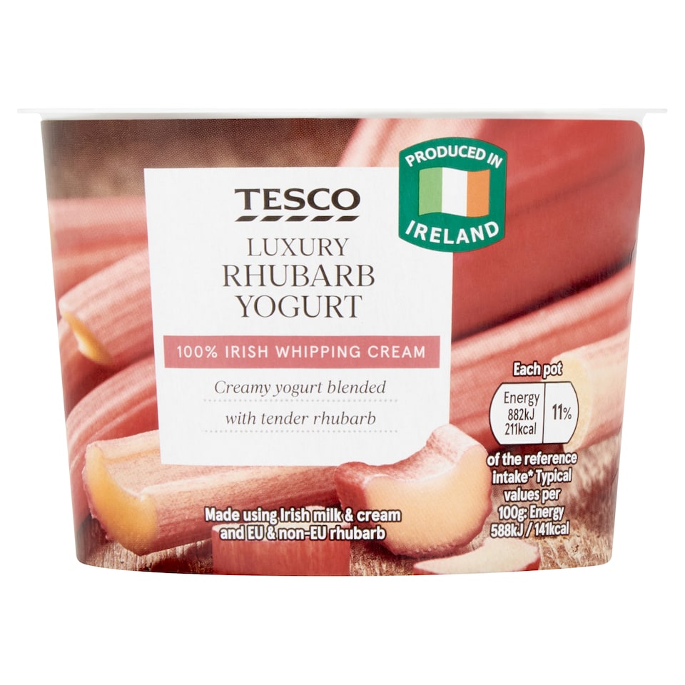 Tesco Champagne Rhubarb Yoghurt 150G