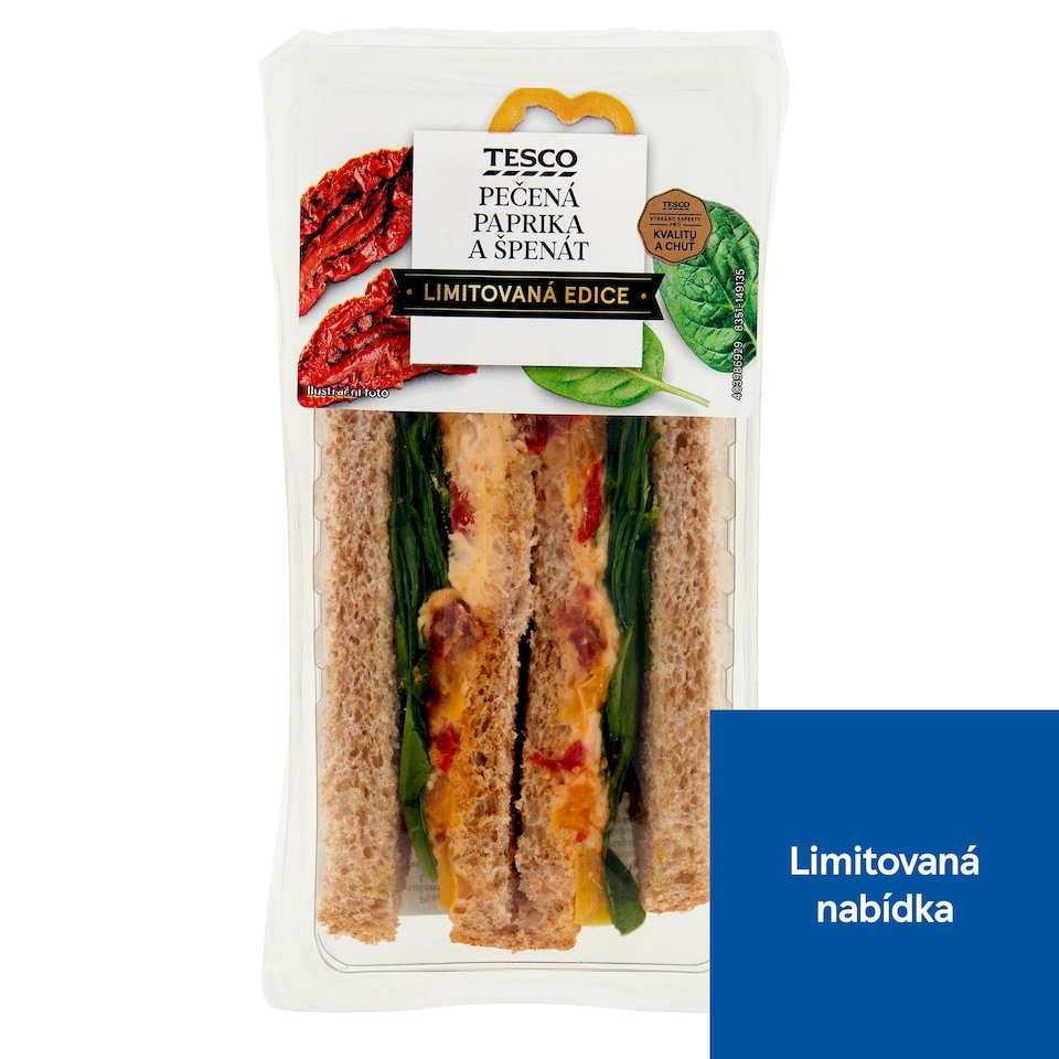 Tesco Pečená paprika a špenát 157g