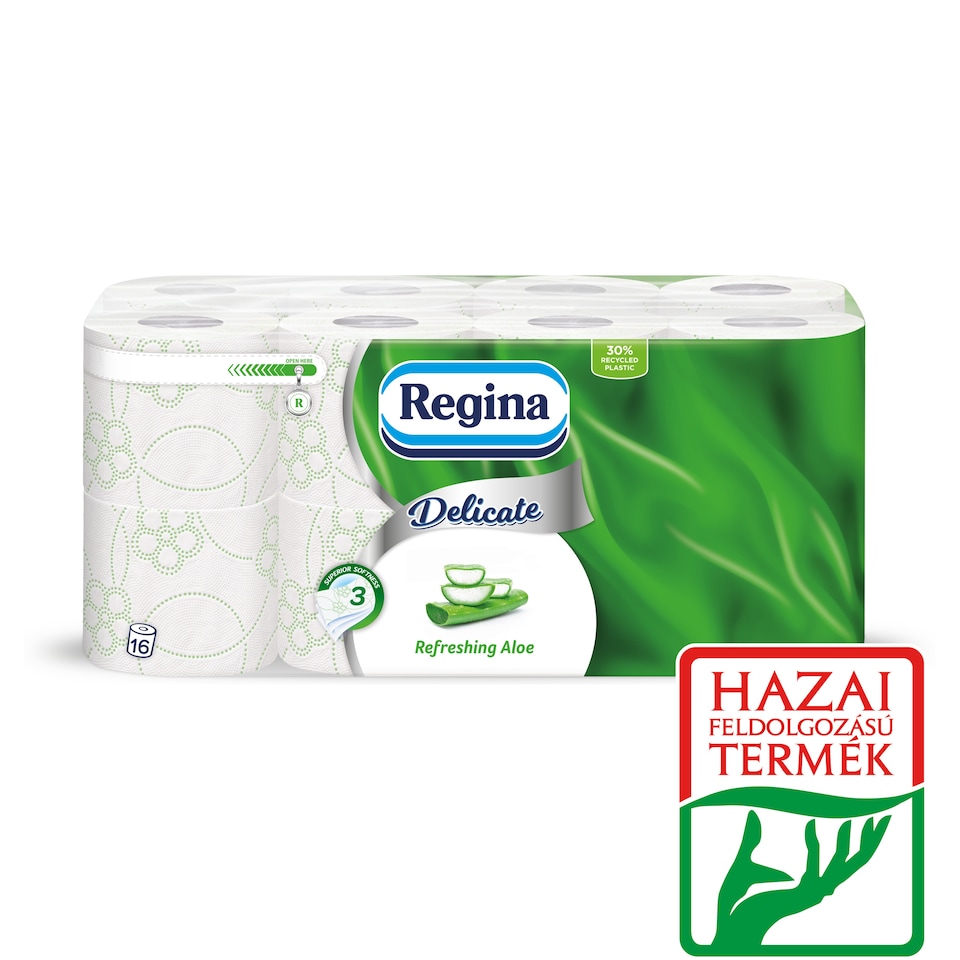 Regina Delicate Refreshing Aloe toalettpapír 3 rétegű 16 tekercs