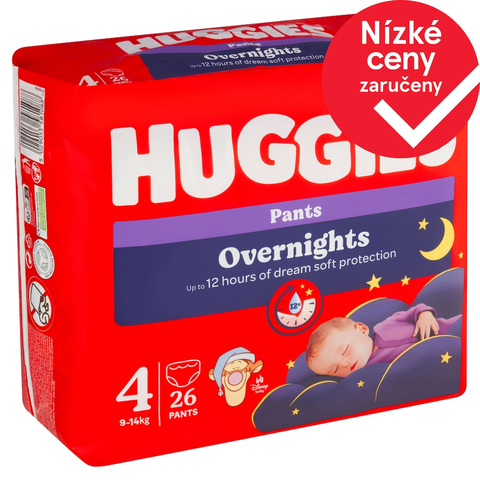 Huggies Dětské noční plenky velikost 4 pro děti 9-14kg 26 ks