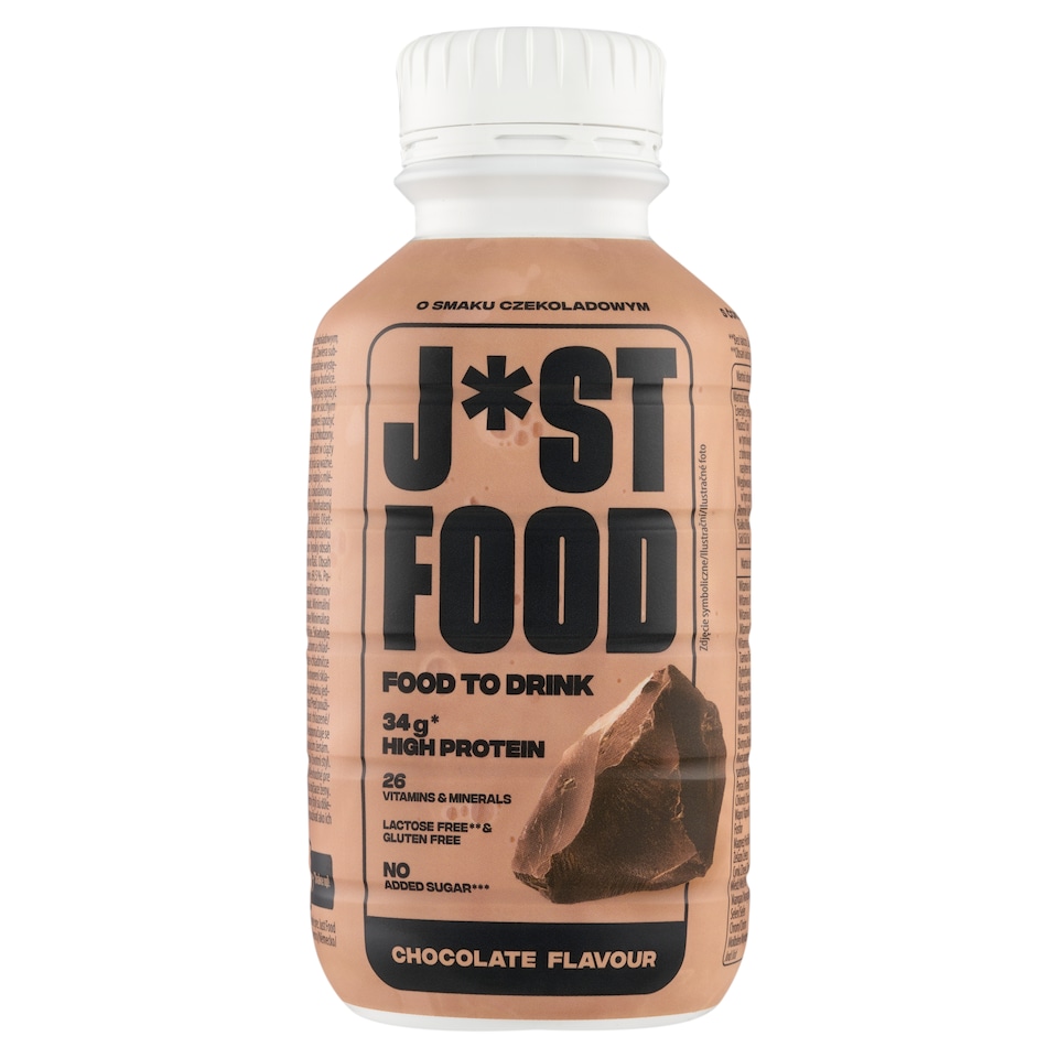 Obrázek 1 pro produkt Just Food Bezlaktózový nápoj s mlékem s čokoládovou příchutí 500ml