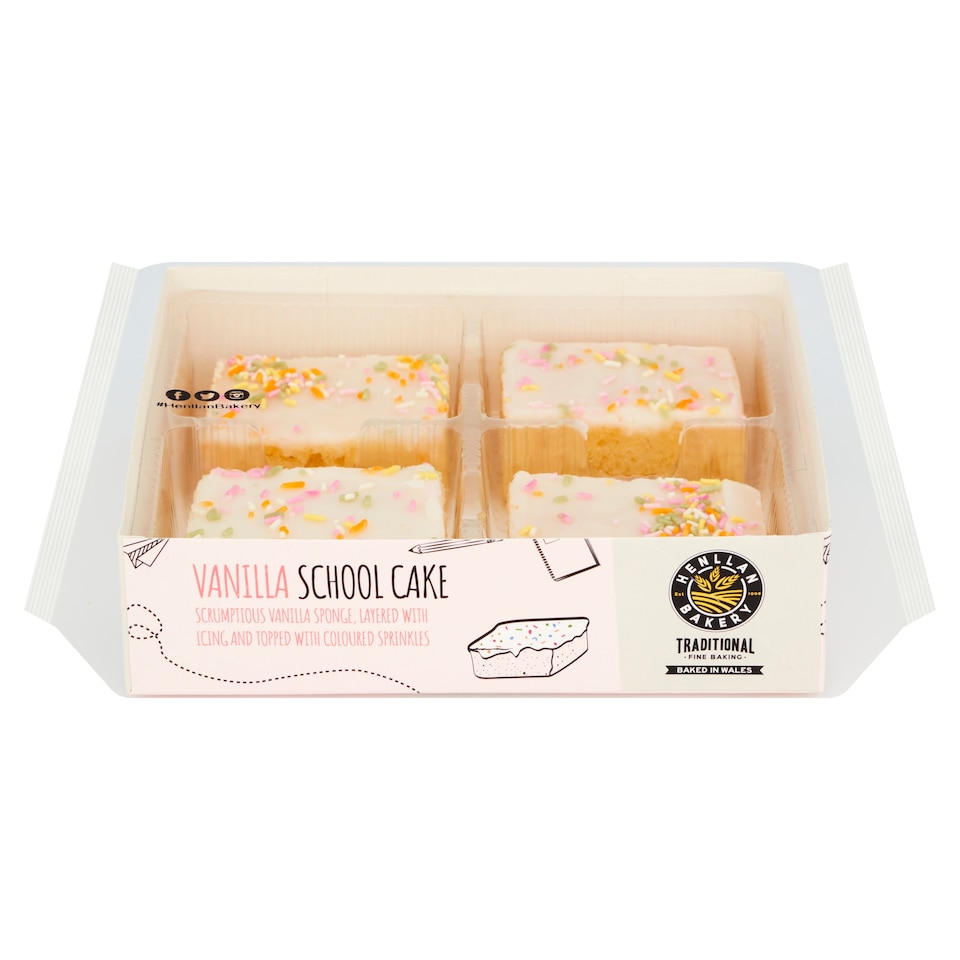 HENLLAN BAKERY VANILLA SCHOOL CAKE