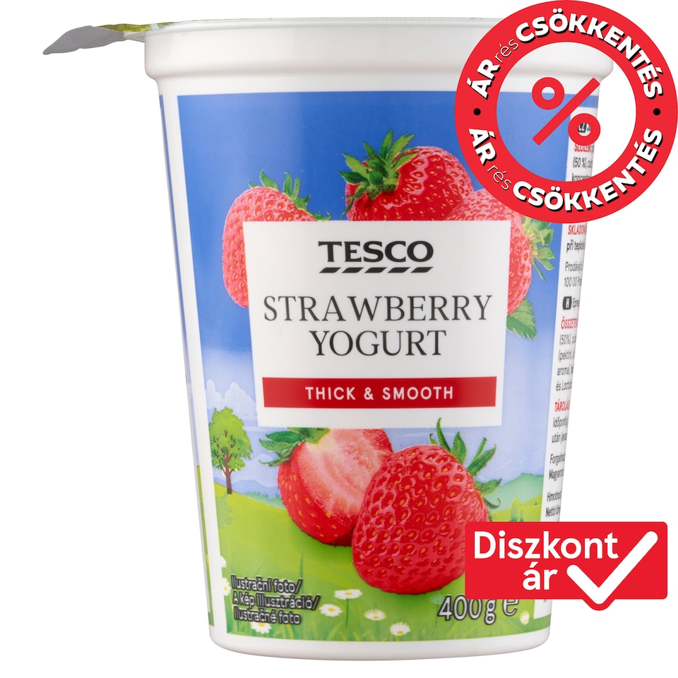 Tesco Low-Fat Strawberry Yogurt 400 g