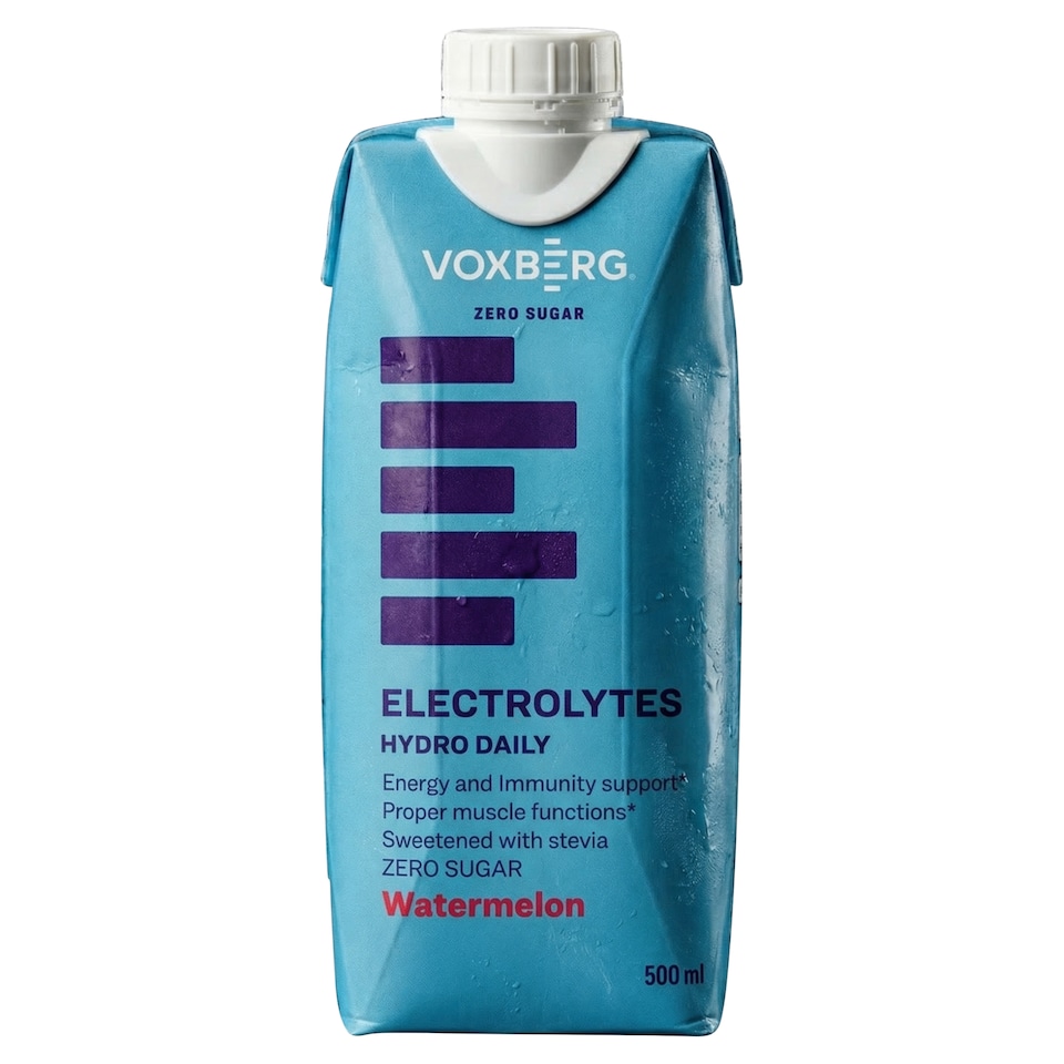 Voxberg Hydro Daily Electrolytes nealkoholický ochutený nápoj s príchuťou červeného melóna 500 ml
