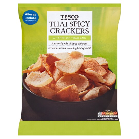 Tesco Thai Inspired Crackers 60G Tesco Groceries