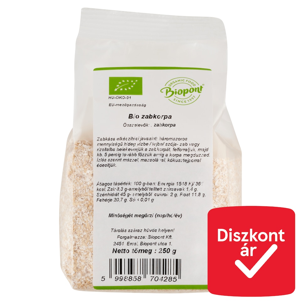 Biopont Organic Oat Bran 250 g