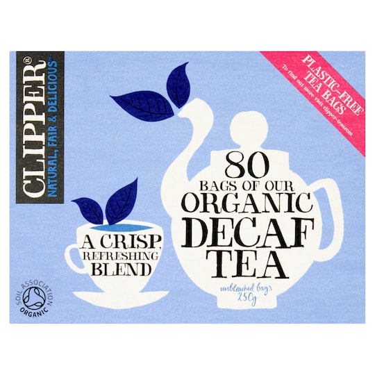 Clipper Tea Everyday Decaffeinated 80 Teabags 250G Tesco Groceries