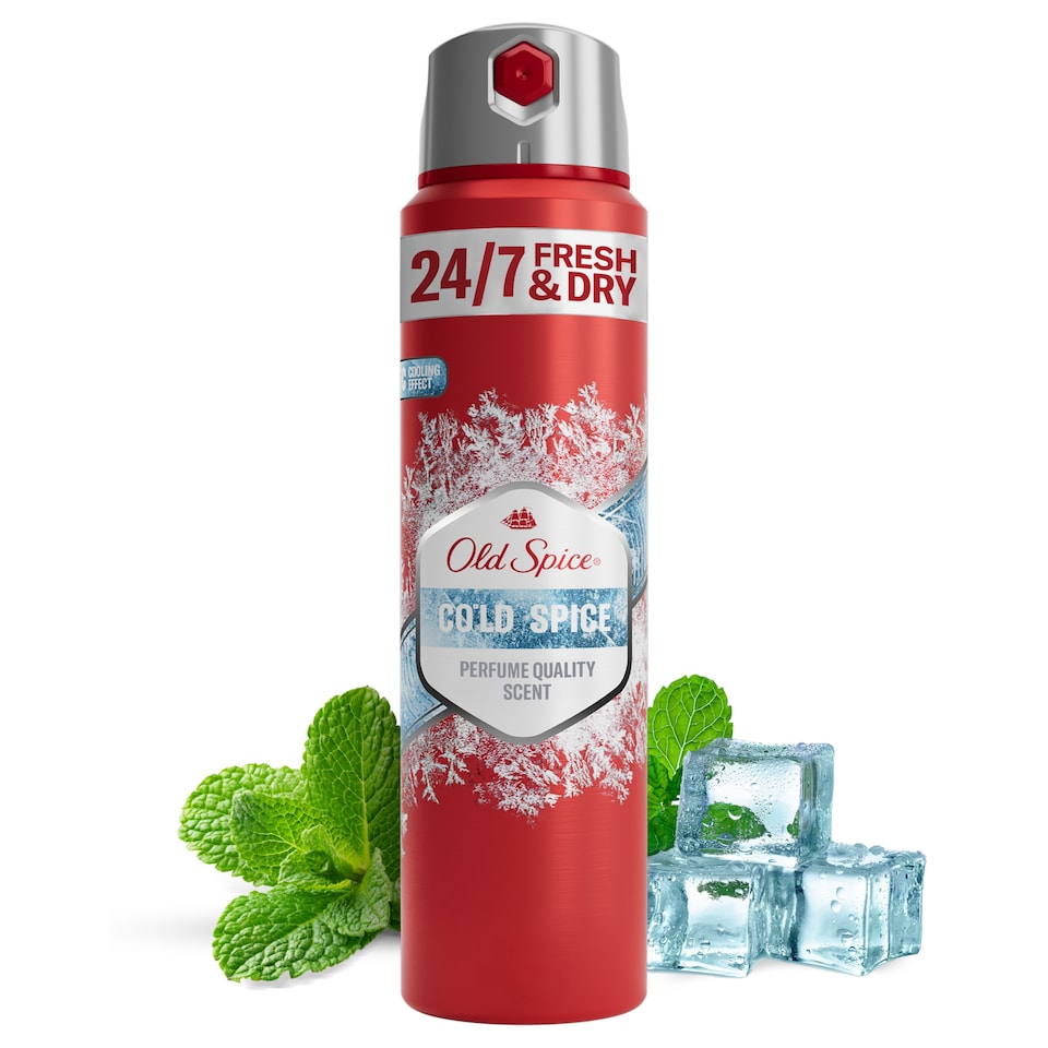 image 1 of Old Spice Cold Spice Anti-Perspirant Spray Cool Mint Perfume 150ml