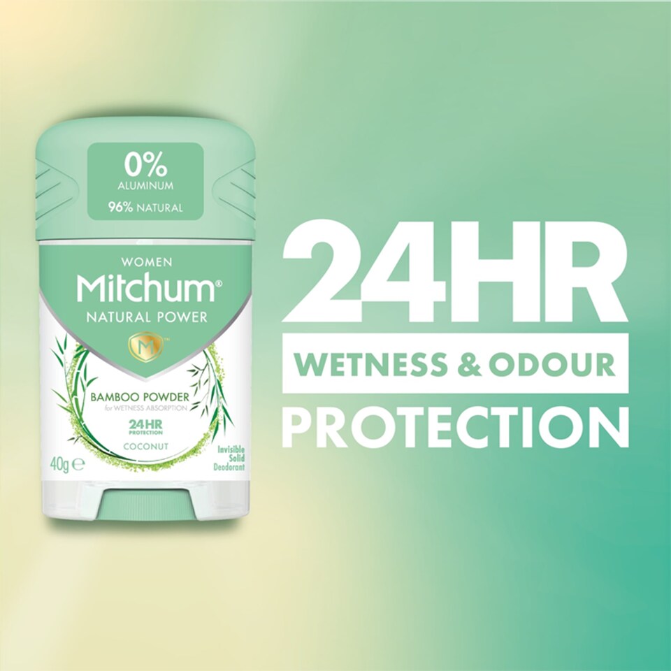 image 1 of Mitchum Women Bamboo Powder Coconut Deodorant 40G