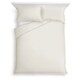 image 1 of F&F Home Bedding 100% Cotton Oxford Edge Duvet Set Natural King
