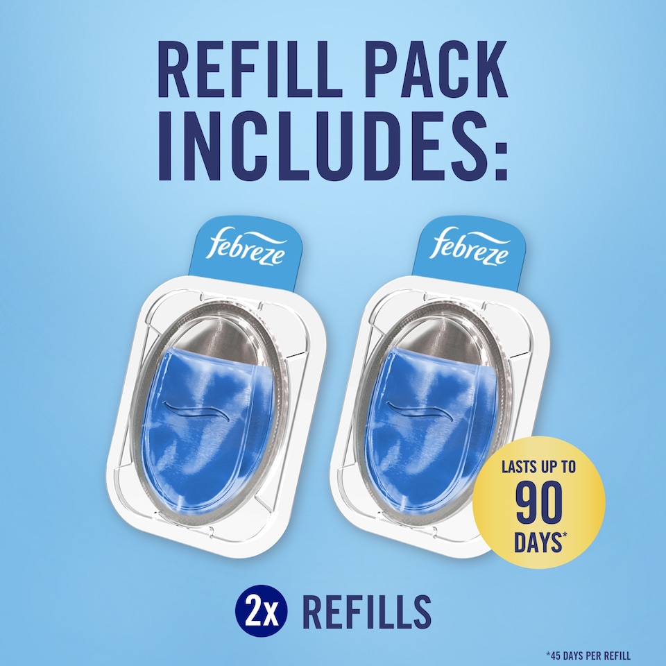 image 1 of Febreze Bin Freshener Refill Pack Cotton Fresh 9.76ml