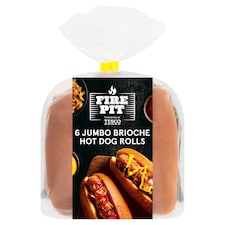Tesco Fire Pit 6 Jumbo Brioche Hot Dog Rolls