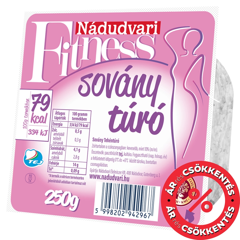 Nádudvari Fitness sovány túró 250 g