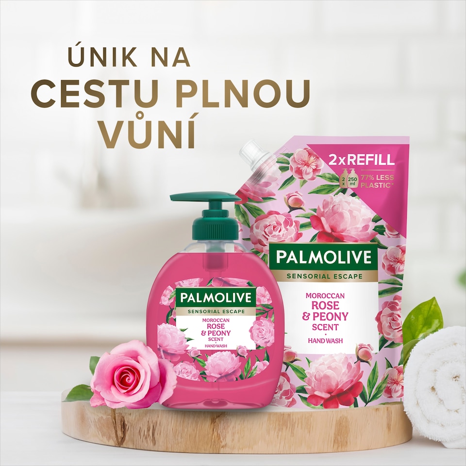 Obrázek 1 pro produkt Palmolive Sensorial Escape Moroccan Rose & Peony tekuté mýdlo na ruce 500ml