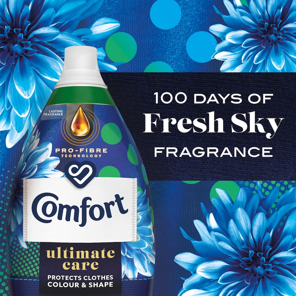 image 1 of Comfort Ultimate Care Fresh Sky Fabric Conditioner 58 Wash 870ml