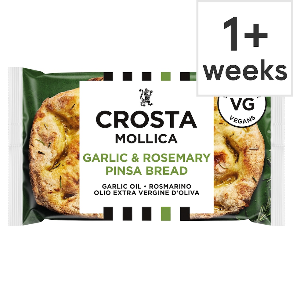 image 1 of Crosta Mollica Garlic & Rosemary Pinsa Bread 243g
