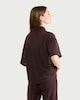 image 3 of F&F Textured Knitted Button Up Co-ord Shirt in Brown