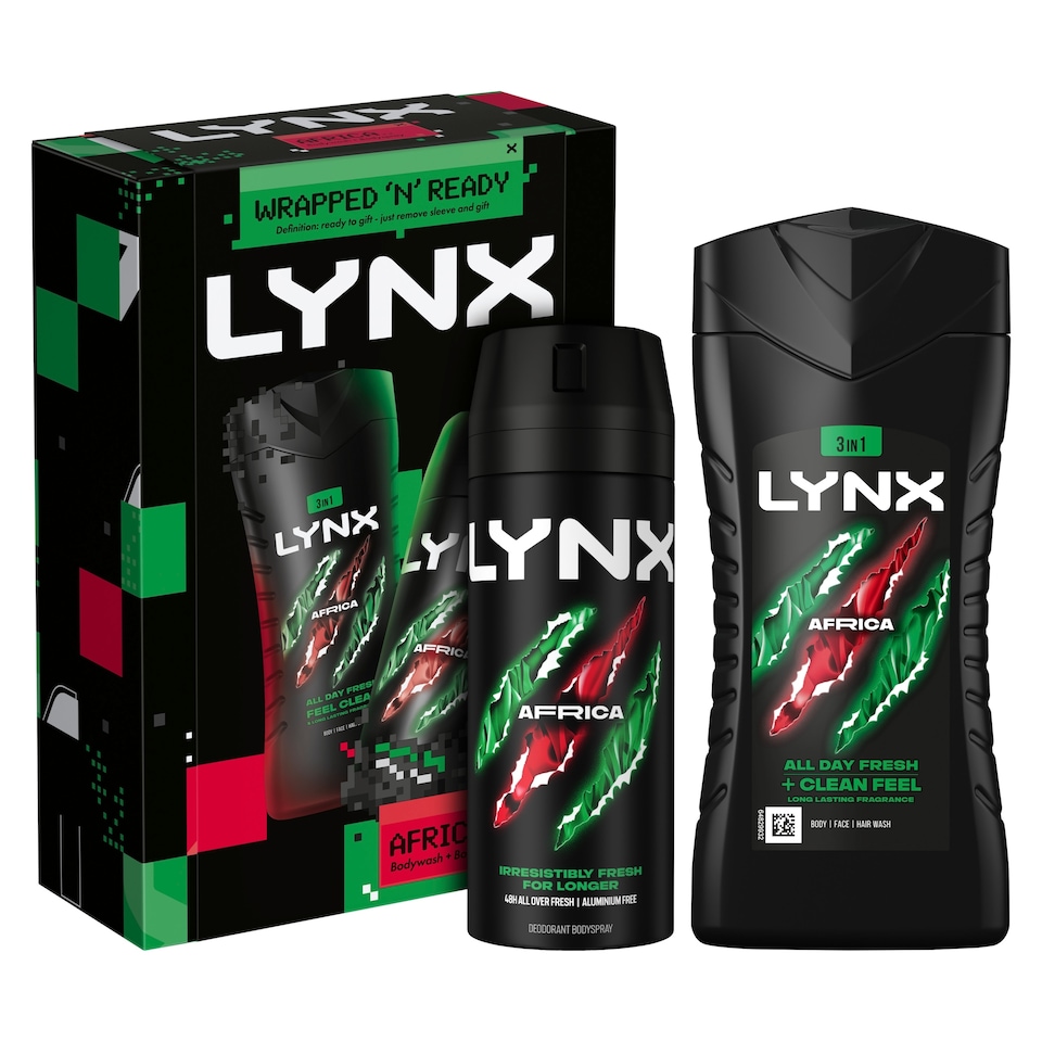 image 1 of  Lynx Africa Body Wash & Body Spray Duo Gift Set