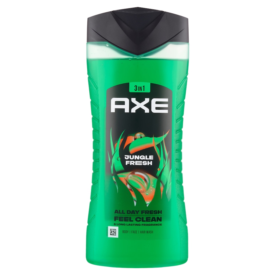 image 1 of Axe Jungle Fresh Shower Gel 3 in 1 for Body, Hair and Face 400 ml