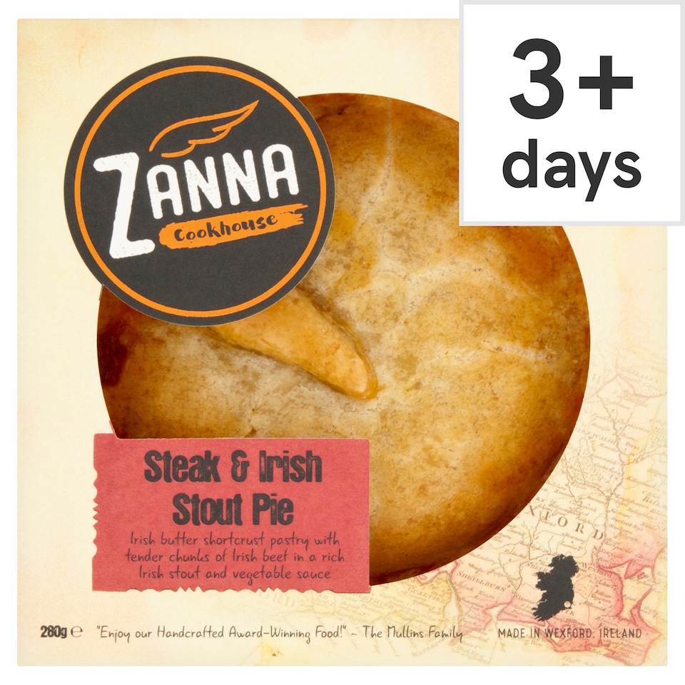 Zanna Cookhouse Steak and Stout Pie 280g