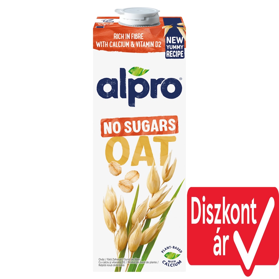 Alpro Sugar-Free Oat Drink with Added Calcium, Vitamins B2 and D2 1 l