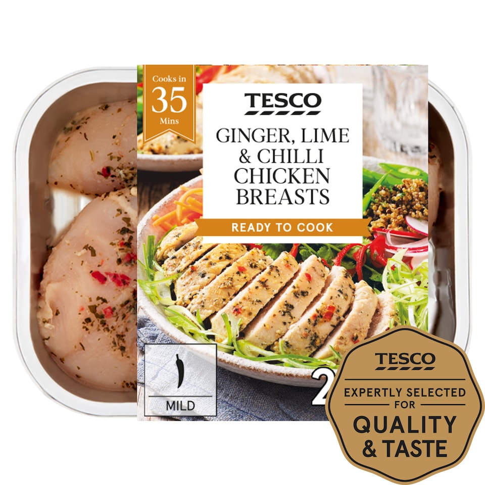 Tesco Ginger, Lime & Chilli Chicken Breasts 290G