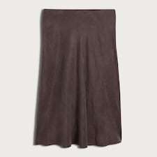 F&F A-Line Full Midi Skirt in Chocolate