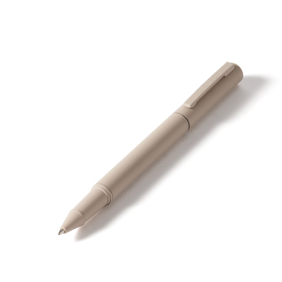 image 1 of Paperchase Agenzio Soft Touch Oatmeal Metal Pen