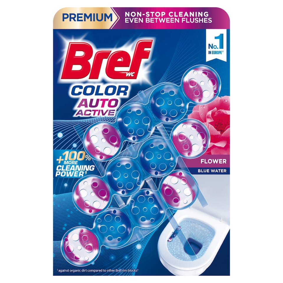 Bref Color Auto Active Flower WC-frissítő 3 x 50 g  1. kép
